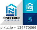 Letter N Home Building Logo Logos Design Element Stock Vector Illustration 134770866