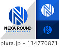Letter N Round Circle Logo Logos Design Element Stock Vector Illustration 134770871