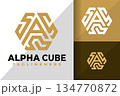 Letter A Hexagon Cube Logo Logos Design Element Stock Vector Illustration 134770872