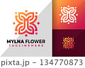 Letter M Flower Colorful Logo Logos Design Element Stock Vector Illustration 134770873