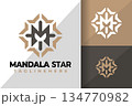 Letter M Mandala Star Logo Design Element Stock Vector Illustration Template 134770982