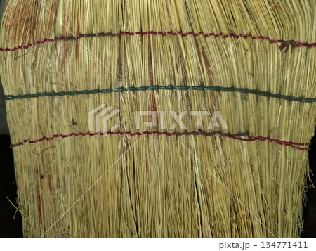 Broom Sorghum Tied Together for Making Traditional Brooms in a Rural Setting With Natural Materials Broom Sorghum Tied Together for Making Traditional Brooms in a Rural Setting With Natural Materials 134771411