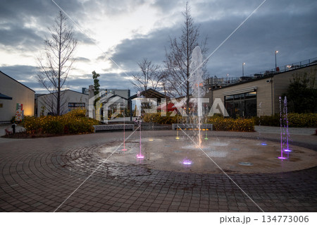 日本の岡山県岡山市の夕方の美しい風景 日本の岡山県岡山市の夕方の美しい風景 134773006