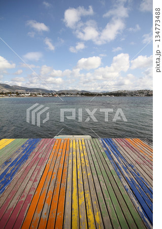 a small seaside town on the edge of the Aegean Sea 134773488