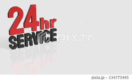 Twenty Four Hour Customer Support Service Concept 3d render. 134773493