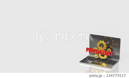 Digital Procurement Management and Supply Process Concept 3d render. Digital Procurement Management and Supply Process Concept 3d render. 134773517