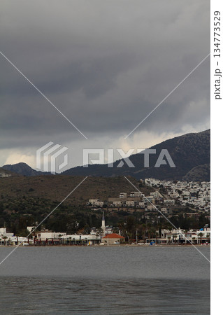 a small seaside town on the edge of the Aegean Sea a small seaside town on the edge of the Aegean Sea 134773529