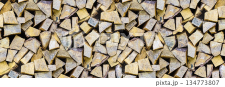many wooden logs stacked together to form a texture or background many wooden logs stacked together to form a texture or background 134773807