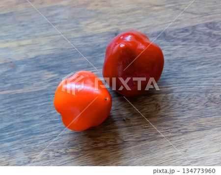 red spicy cherry pepper used for cream cheese 134773960