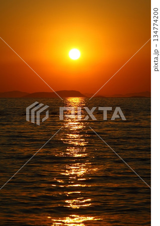 Seaside town of Turgutreis and spectacular sunsets 134774200