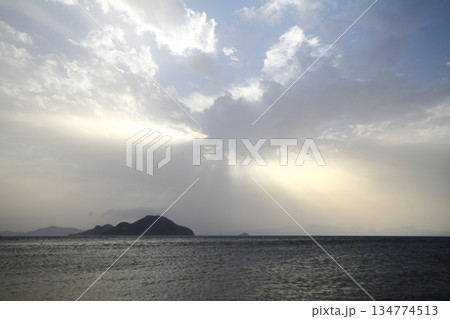 Seaside town of Turgutreis and spectacular sunsets 134774513