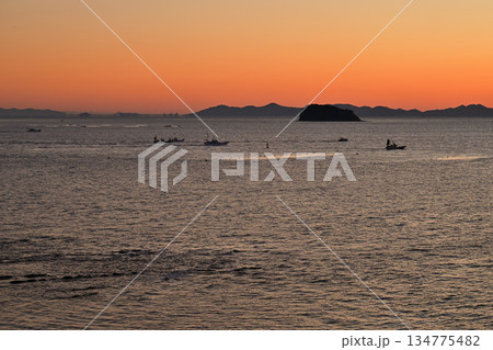 羽豆岬から見た朝焼け 134775482