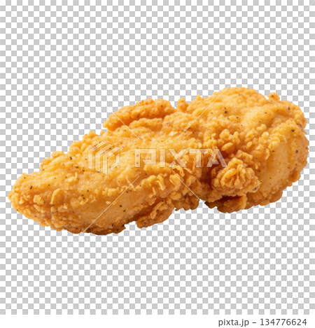 Appetizing crispy golden fried chicken tender, savory snack or meal 134776624