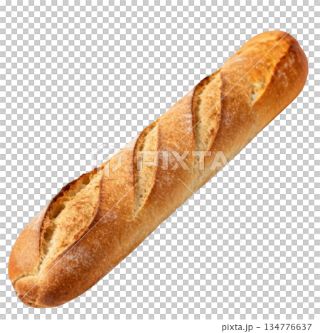 Appetizing fresh baked crusty french baguette bread from bakery 134776637