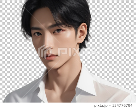 英俊的男模特兒 134776794