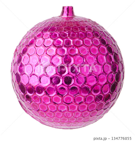 Pink dull christmas ball 134776855