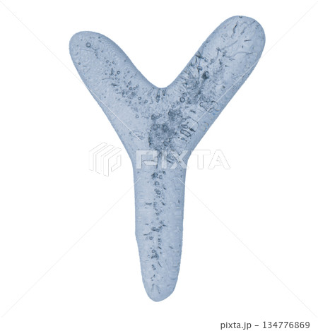 Letter Y in ice 134776869