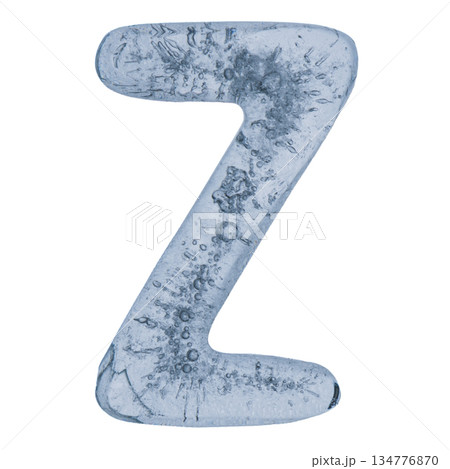 Letter Z in ice 134776870