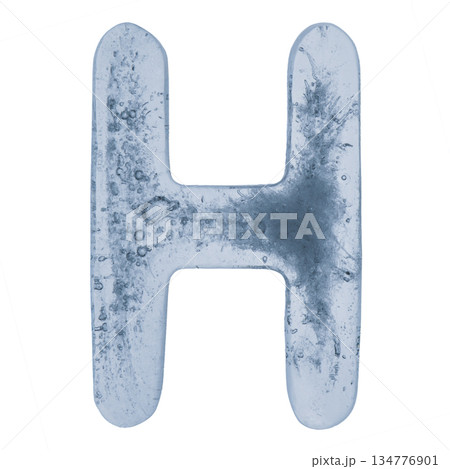 Letter H in ice 134776901