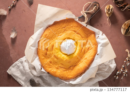 Pao de Lo de Alfeizerao. The traditional Portuguese sponge cake wrapped in the typical paper used on the baking. Pao de Lo de Alfeizerao. The traditional Portuguese sponge cake wrapped in the typical paper used on the baking. 134777117