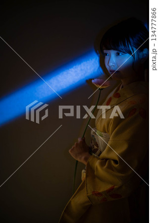 着物を着た若い女性 着物を着た若い女性 134777866
