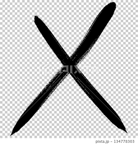 The black cross drawn in ink represents a strong denial and determination. The black cross drawn in ink represents a strong denial and determination. 134778303