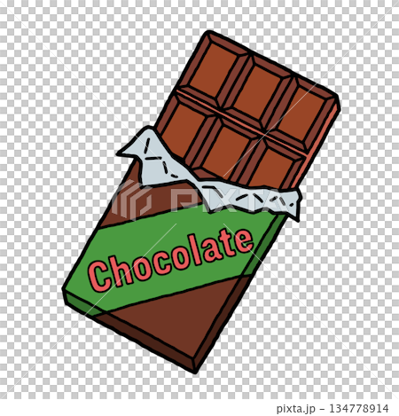 手描き風の板チョコ 134778914