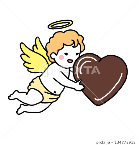チョコを持つ天使 134778918