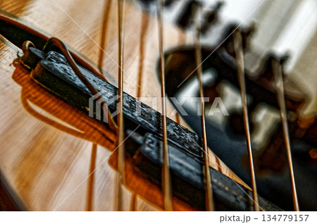 古いハープギター 134779157