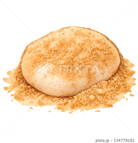 きなこ餅の和菓子イラスト 134779282