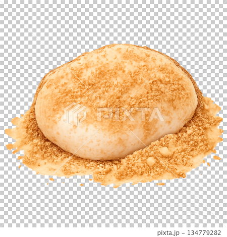 きなこ餅の和菓子イラスト 134779282