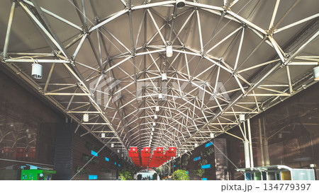 Sunset Silhouettes On A Modern Rooftop Pier As People Oct 1 2025 134779397