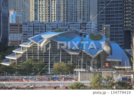 Oct 1 2025 Futuristic West Kowloon Station in Hong Kong 134779419