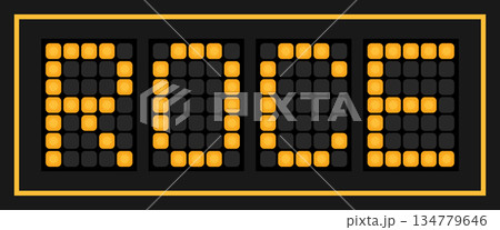 Orange color led banner in word ROCE (Abbreviation of Return on Capital Employed) on black background 134779646