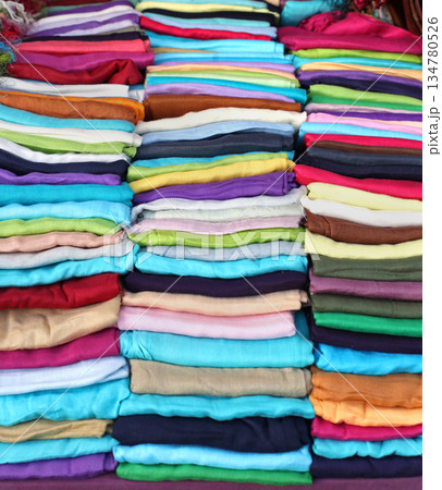 Folded scarves Folded scarves 134780526