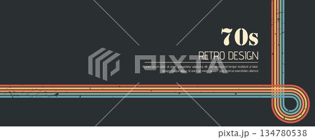 Stripe rainbow groovy. Funky retro future cover with colorful swirls and dynamic waves. Hallucinogenic curve art design. Vector illustration Stripe rainbow groovy. Funky retro future cover with colorful swirls and dynamic waves. Hallucinogenic curve art design. Vector illustration 134780538