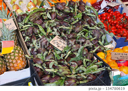 Fresh artichokes Fresh artichokes 134780619