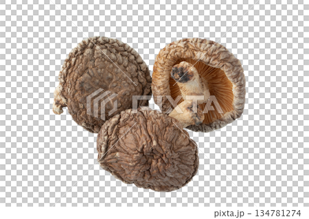 透明背景（png）に干し椎茸（どんこ） 134781274