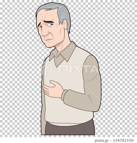 老人嚇得渾身發抖 134781550