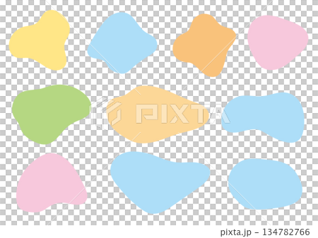 A set of fluid shapes in various shapes 134782766