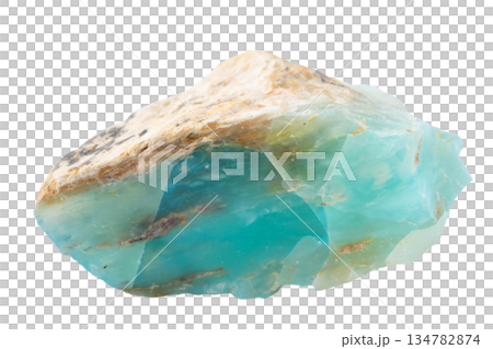 Blue opal rough on transparent background (png) 134782874