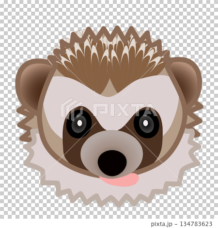 刺蝟臉部插圖 刺蝟臉部插圖 134783623