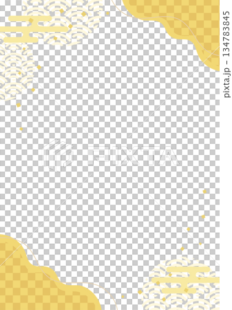 日式背景，日式圖案背景，日式邊框，金色方格圖案，直式版 134783845