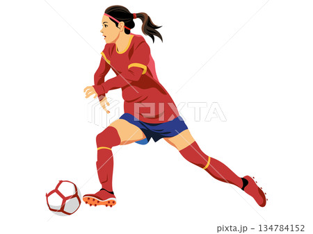 女子サッカー選手 134784152