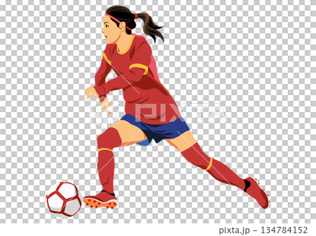 女子サッカー選手 134784152