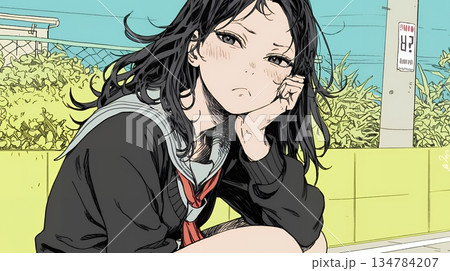 「はぁ？」と呆れた表情をしている女子高生