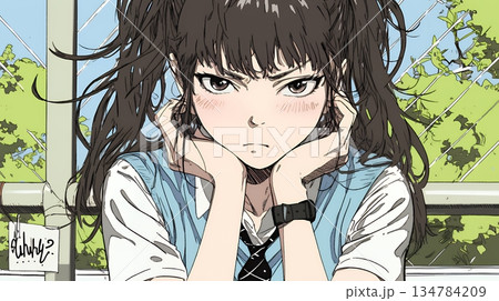 「はぁ？」と呆れた表情をしている女子高生