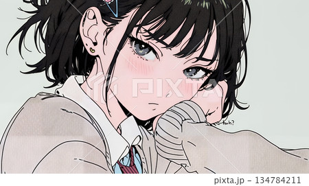 「はぁ？」と呆れた表情をしている女子高生