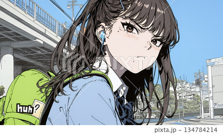 「はぁ？」と呆れた表情をしている女子高生