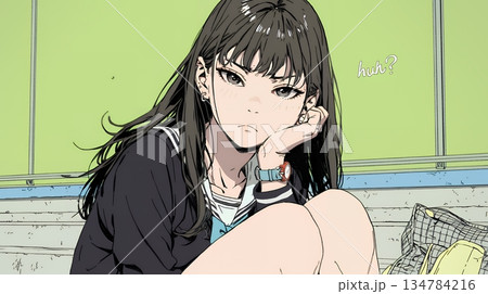 「はぁ？」と呆れた表情をしている女子高生